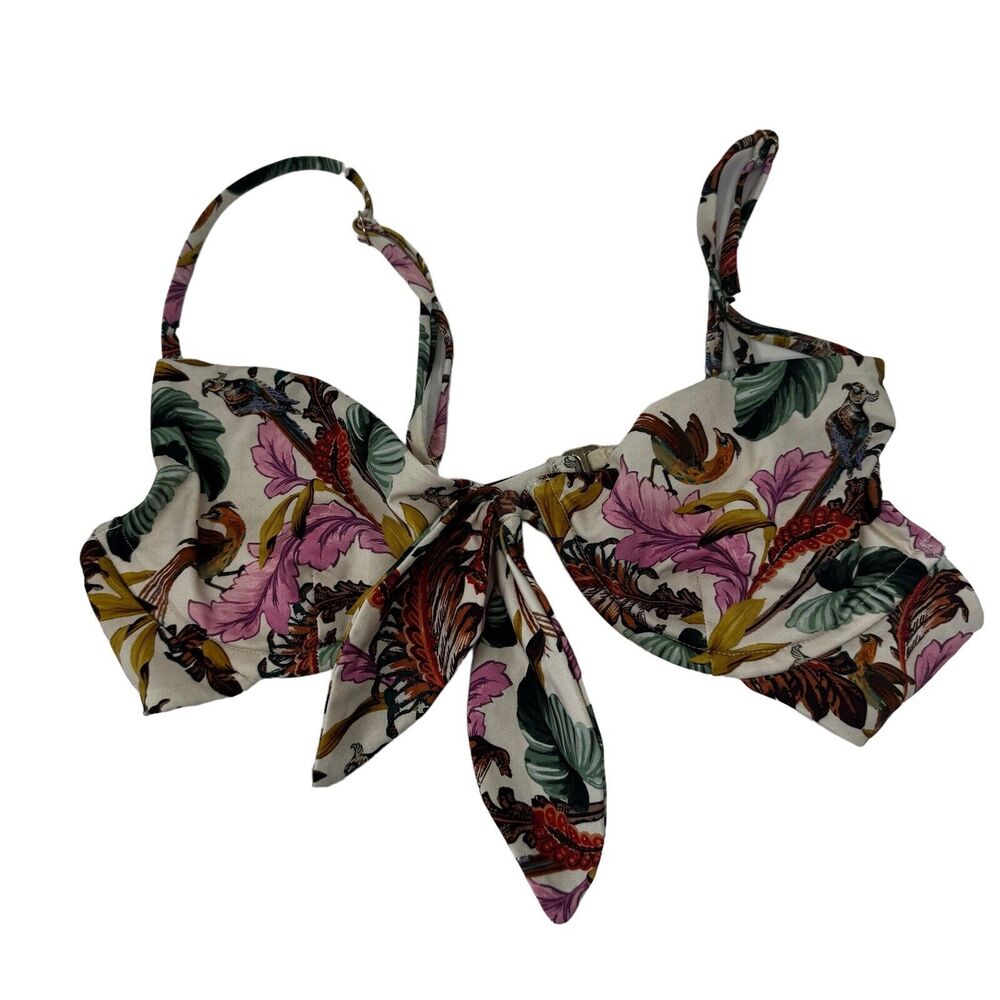 Beach Riot Camilla Tropical Floral Bikini Swimsuit TOP Only Summer Womens Large - Picture 2 of 5